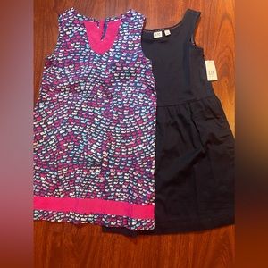 Girls vineyard vines 7 and gap short sleeves dress . New